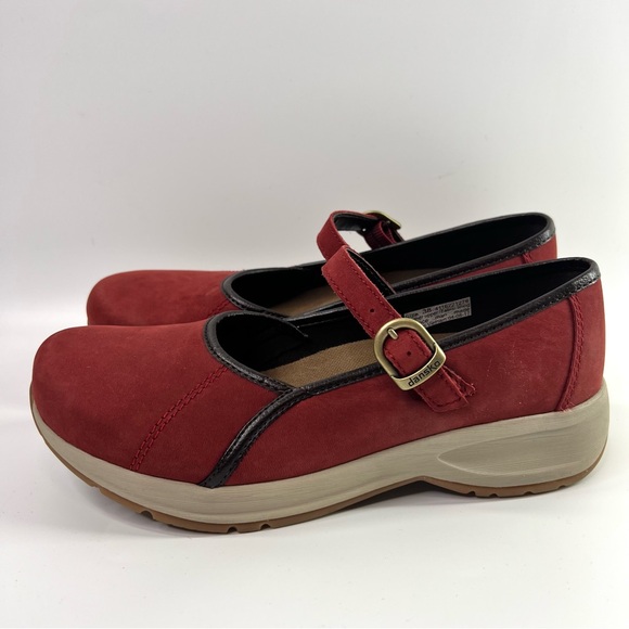 Dansko Shoes - Dansko Steffi Mary Jane Platform Shoes Red Leather Size 38
